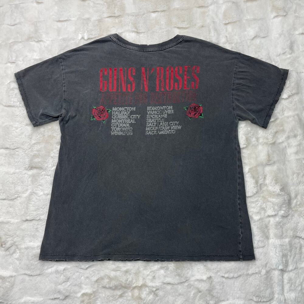 🔥Guns N’ Roses Appetite For Destruction Band Shirt Distressed Trashed Fades M - Picture 3 of 12